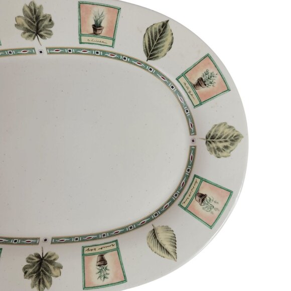 Pfaltzgraff Naturewood Oval Serving Platter Stoneware 14.5" Vintage Made in USA - Picture 3 of 9